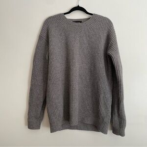 Rochas Grey Wool Crewneck Sweater Size 40 Small